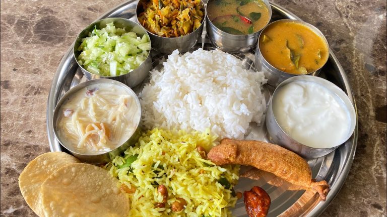 South veg Indian Thali Recipe, Quick & easy Indian veg thali, veg thalirecipe for lunch