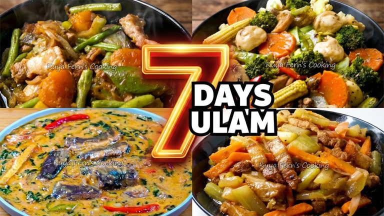 BEST 7 DAYS ULAM IDEAS | FILIPINO FOOD | ULAM IDEAS ARAW ARAW FOR LUNCH & DINNER  | FULL RECIPES!!!