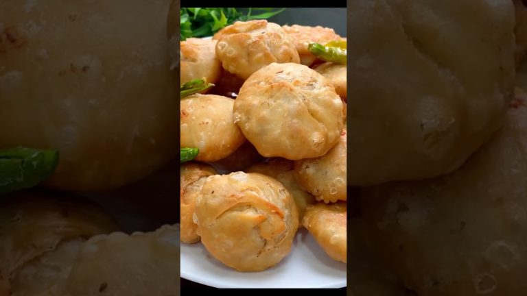 Street Style Dal Kachori Recipe♥️ #recipe #food #cooking #viral #youtubeshorts #snacks #breakfast