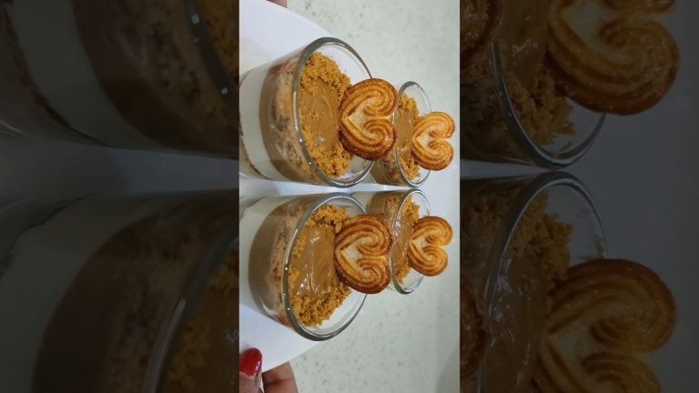 Won 1st Prize in 5 Min Fireless Cooking Recipes for Competition Soft Tasty Biscoff Cheesecake shots