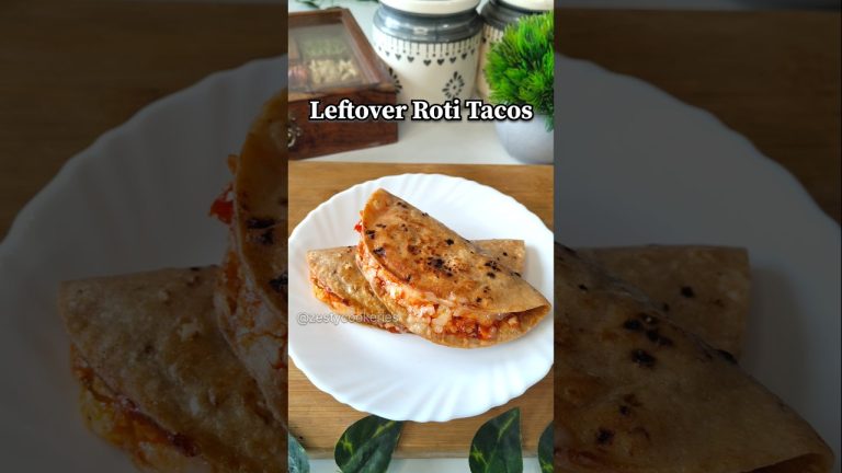 Leftover Roti Tacos 😋 | Leftover Roti Snacks #shorts #recipe #tacos #leftoverroti #viral #snacks
