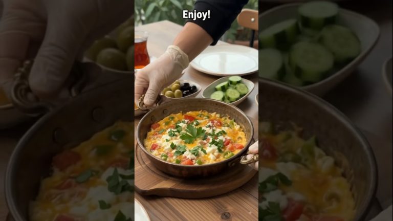 Turkish Style Egg Omlette Recipe #shorts #cooking #recipe