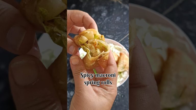 Spicy Tangy Macroni Spring roll|#shorts|#food|#recipes@Gaurishankarkitchen