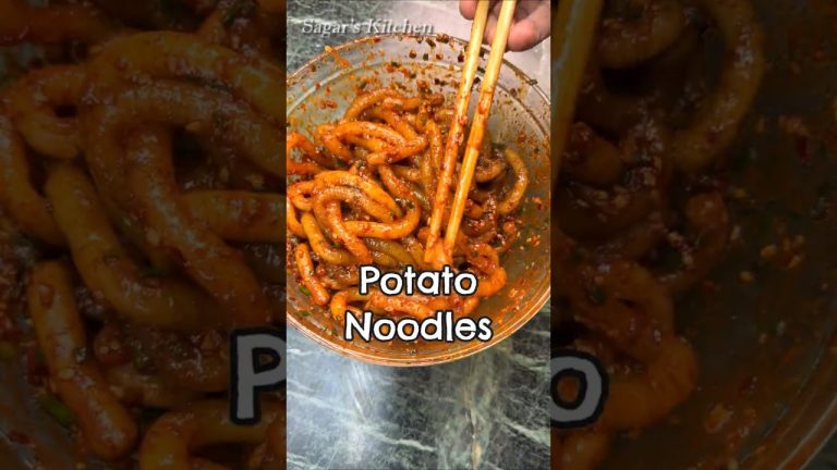 Spicy Potato Noodles #shorts #noodles #easyrecipe #spicy #potato