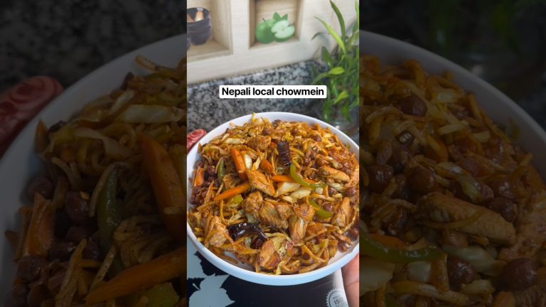 Nepali local chowmein recipe #food #shorts #youtubeshorts #nepal