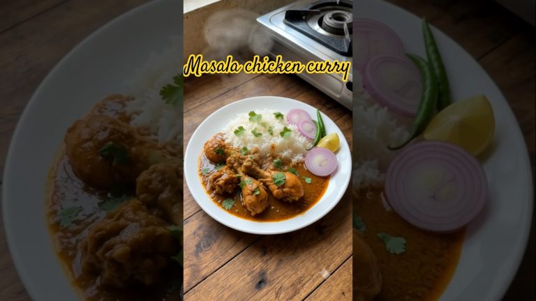 Masala Chicken Curry Recipe 😋 #shorts #viralshorts #youtubeshorts #cooking
