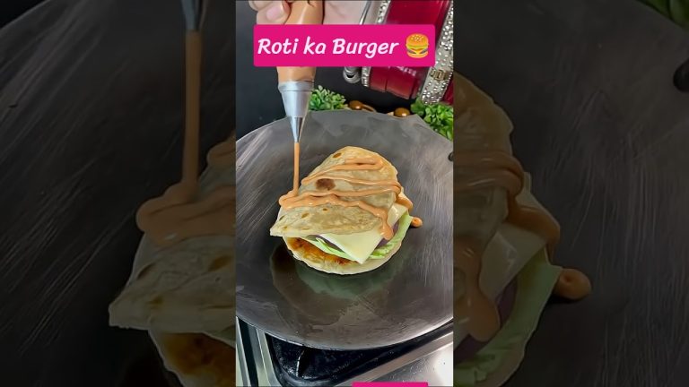 Try This Roti se banaye Burger 🍔😋 #viral #food #recipe #cooking  #video
