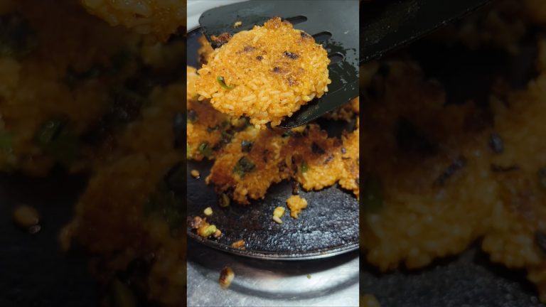 Leftover Rice Tikki Recipe #leftoverricerecipe #leftover #rice #shorts #food