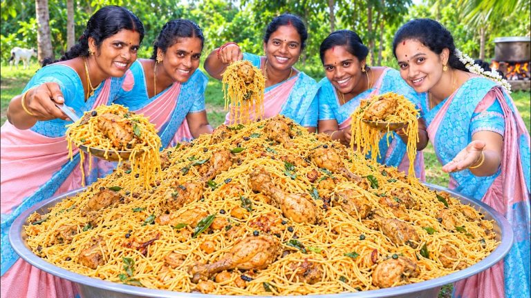 CHICKEN NOODLES BIRYANI | Massive Recipe Chicken Noodles Biryani | Traditional Village Style Cooking