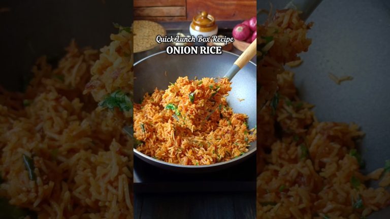 Onion Rice 🌿| Quick Lunch Box Recipe