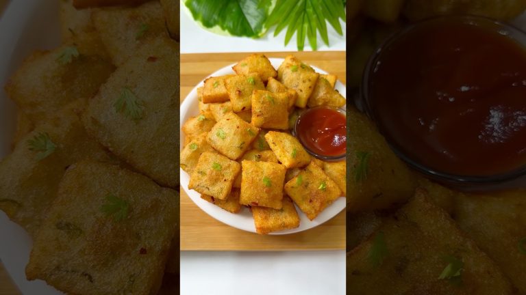 Crispy Potato Squares Recipe #shorts #snacks #potato #recipe #trending #viral #shortsfeed #cooking