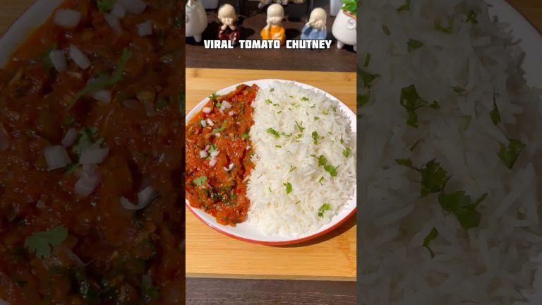 Viral Tomato chutney recipe #shorts #chutney #tomato #viralrecipe #trending #viral #shortsfeed #food