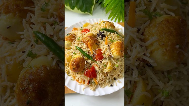Egg Pulao Recipe #shorts #egg #eggrice #eggpulao #recipe #trending #viral #shortsfeed #food #cooking