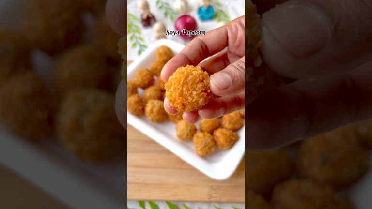 Crispy Soya Popcorn | Protein-Rich Evening Snack | Easy Veg Recipe #shorts
